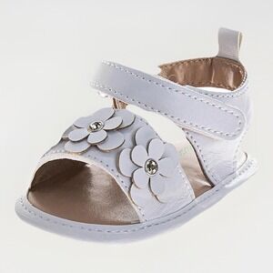 Josmo Infant Baby Girl Size 2-4 Dress Sandals Soft Sole Butterfly & Bow White